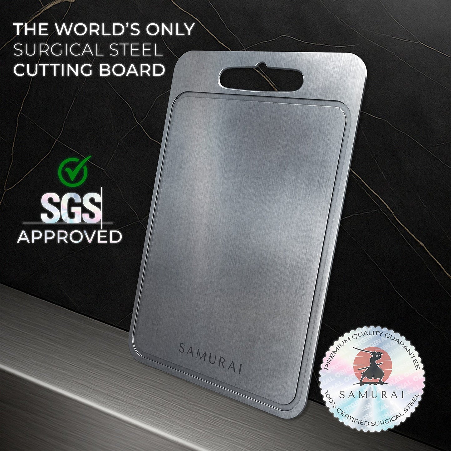 Pure Certified Medical Grade Surgical Steel Cutting Board