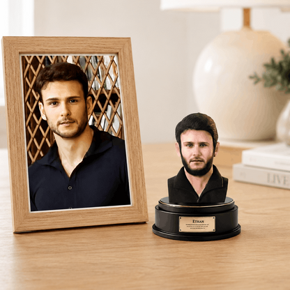 MemoPortrait Personalized Desktop Photo Frame and Note Holder