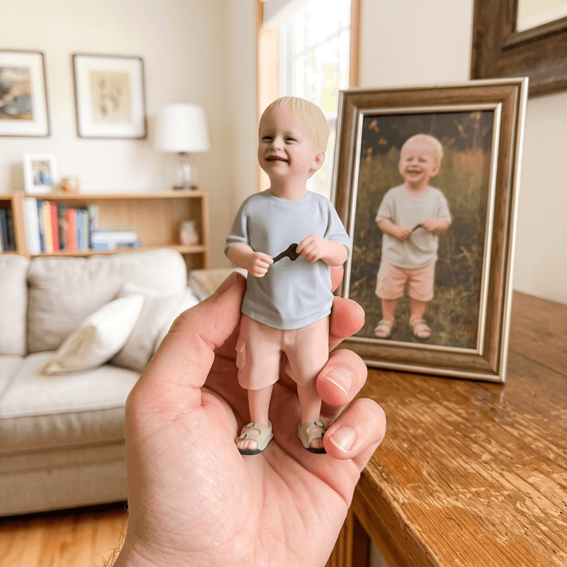MemoPortrait Personalized Desktop Photo Frame and Note Holder