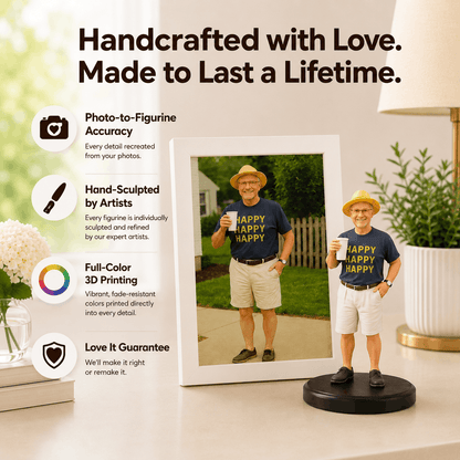 MemoPortrait Personalized Desktop Photo Frame and Note Holder