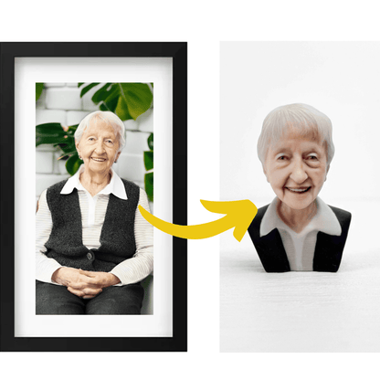 MemoPortrait Personalized Desktop Photo Frame and Note Holder