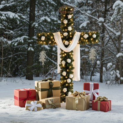 FaithGlow Christmas Cross Tree FestiveHeaven