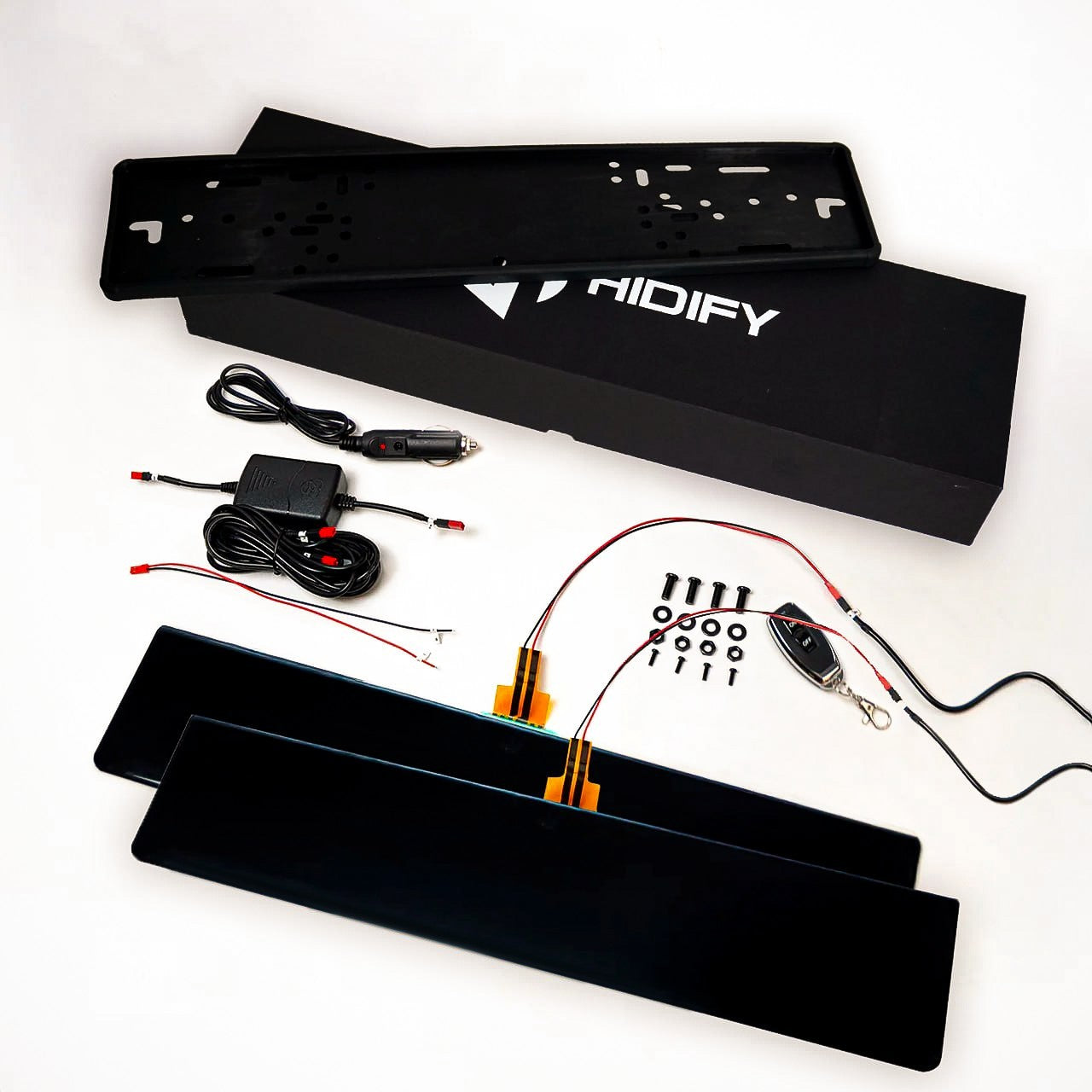 HIDIFY Car Blackout Privacy Plate Kit for Universal Vehicle Use