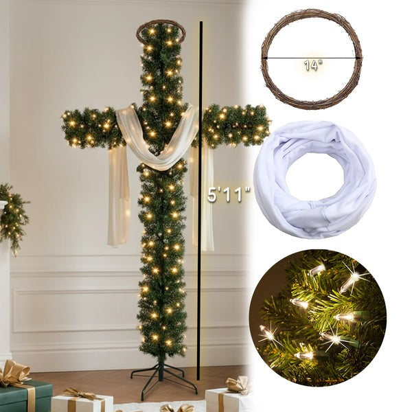 FaithGlow Christmas Cross FestiveHeaven