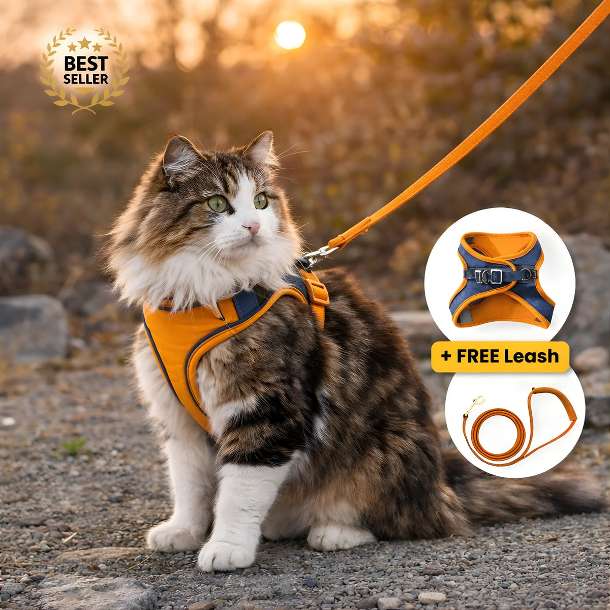 Escape-Proof Cat Harness + Leash
